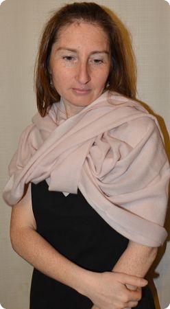  Sunrise Pashmina 100% cashmere shawl, twill weave,  tasseled fringe  in  Soft Pink  (#tm-18LL)